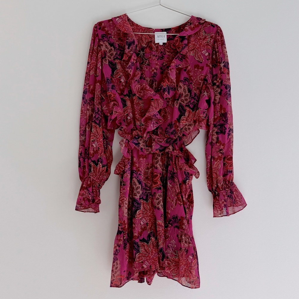 Misa Los Angeles Pink Floral Jumpsuit